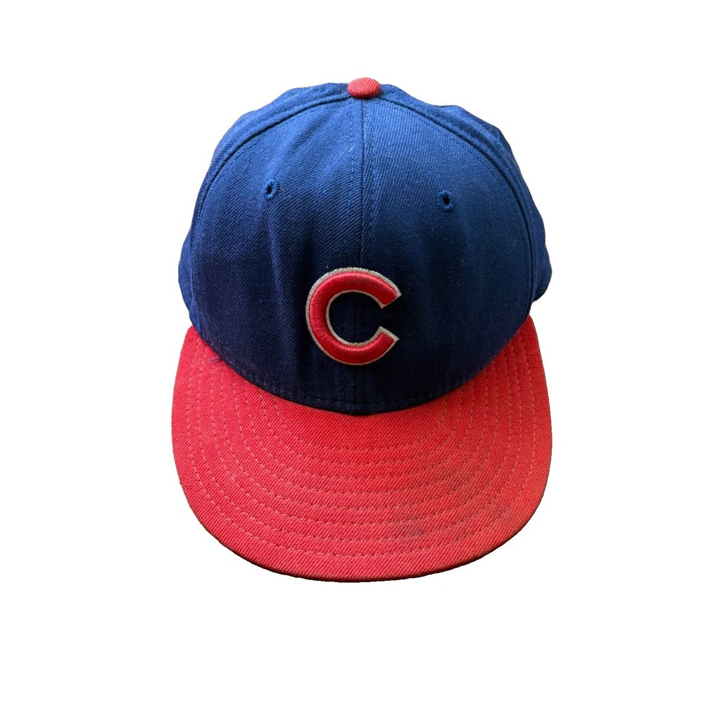 90’s Chicago Cubs MLB Vintage New Era Hat 100% Wool Grey Underbrim Size 7 1/8